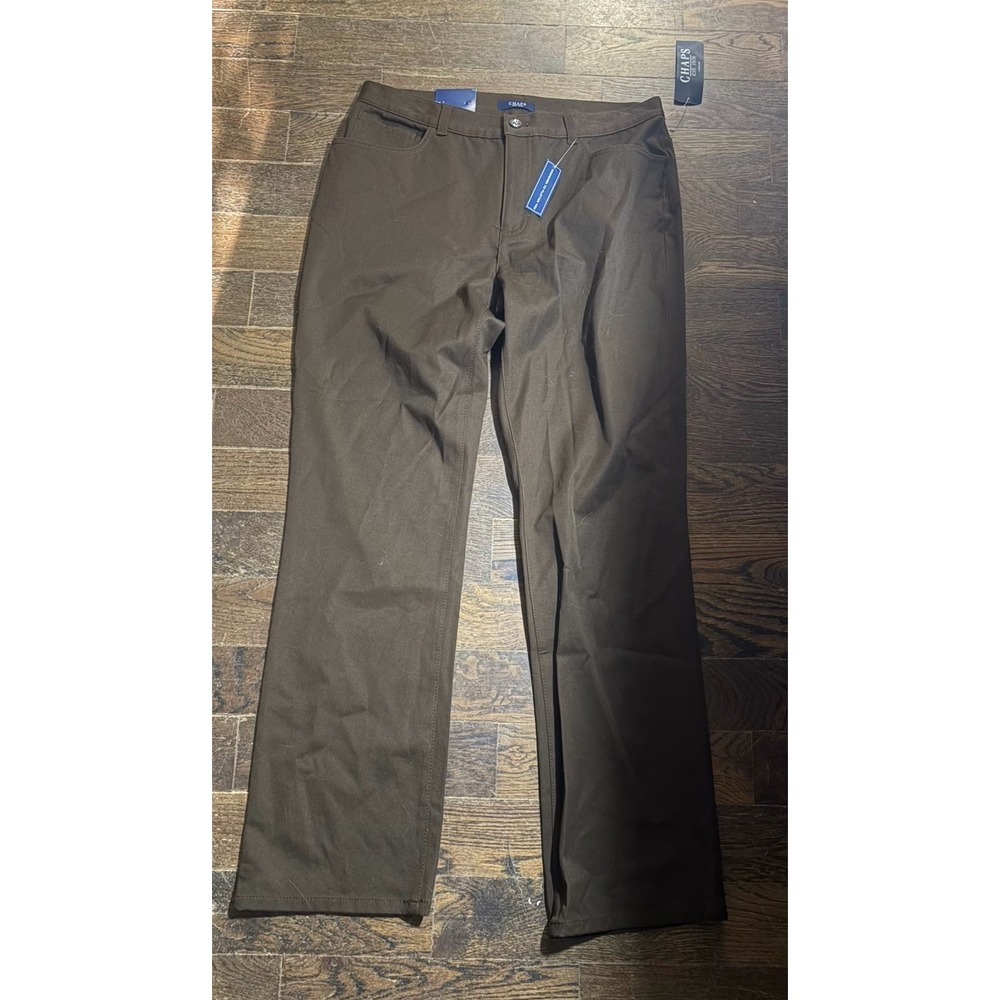 Chaps Slimming Fit Women's Pants Size 12 Rider Brown NWT Regular Length